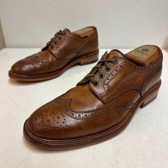 FULLY RESOLED Brunello Cucinelli Brown Wingtip Derby Made in Italy EU 41 US 9 D main image 10